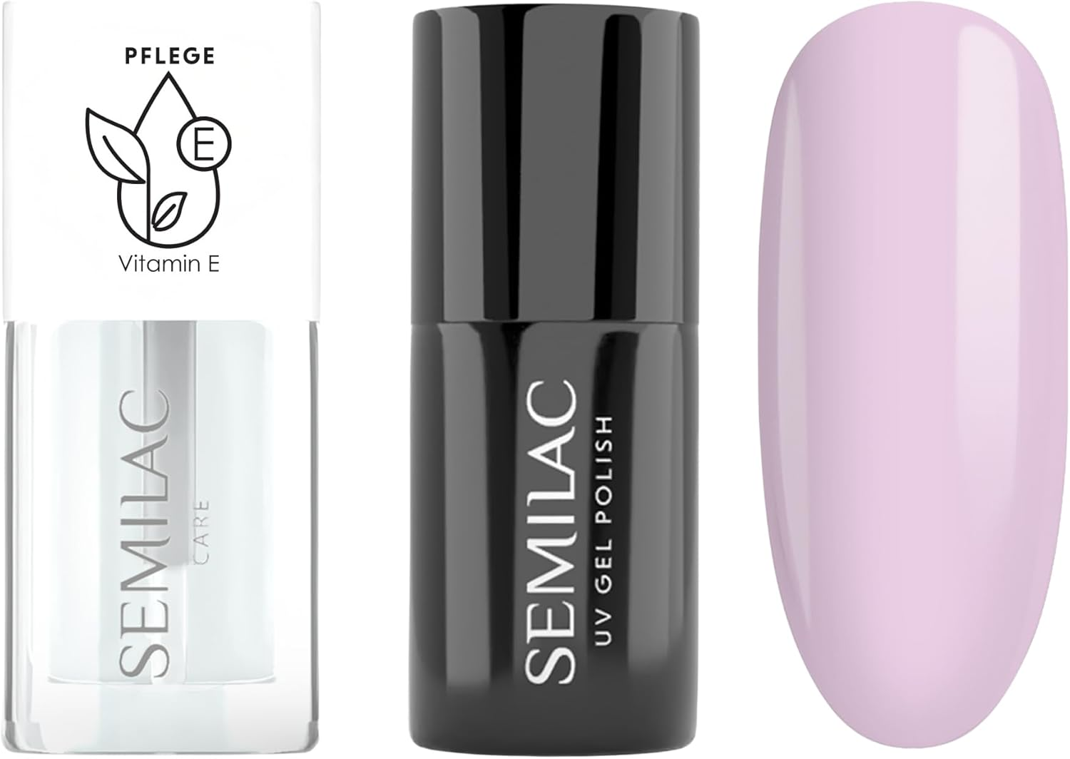 Semilac Duopack UV Nail Polish 582 Natural Rose 7 Ml & Nail Oil Strawberry Vanilla 7 Ml image number 4