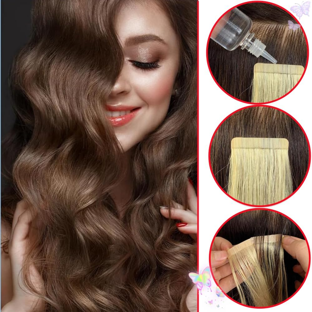 120 Pieces of Hair Extension Tape Label Double-Sided Extension Tape, Powerful Residue-Free Double-Sided Tape, Hair Extension image number 4