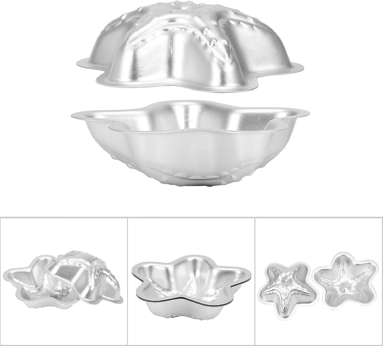 2Pcs Handmade Aluminium Alloy Bath Bomb Fizzy Crafting DIY Cake Mould Tools (Combination 19) image number 2