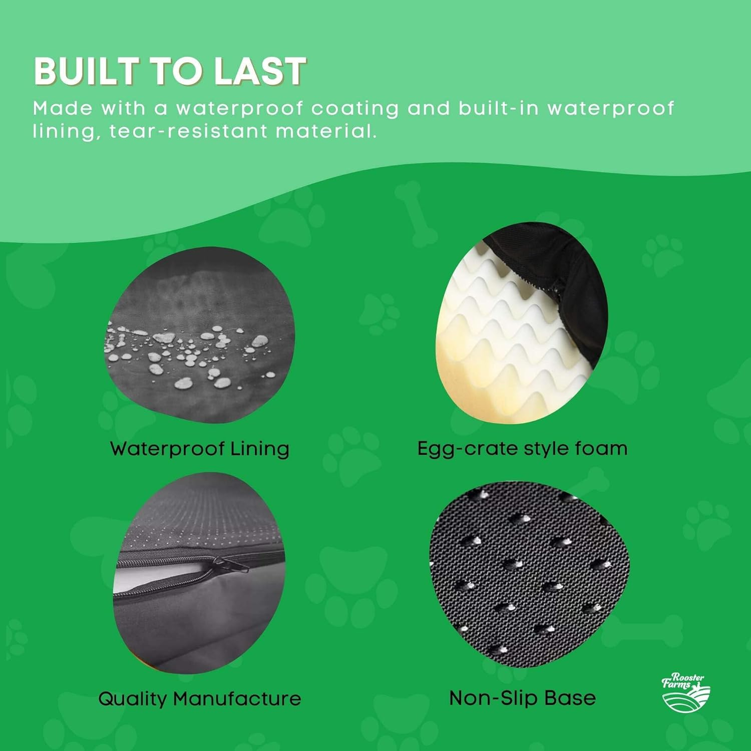 Orthopaedic Dog Bed XL Grey - Memory Foam Mattress Waterproof Removable Cover