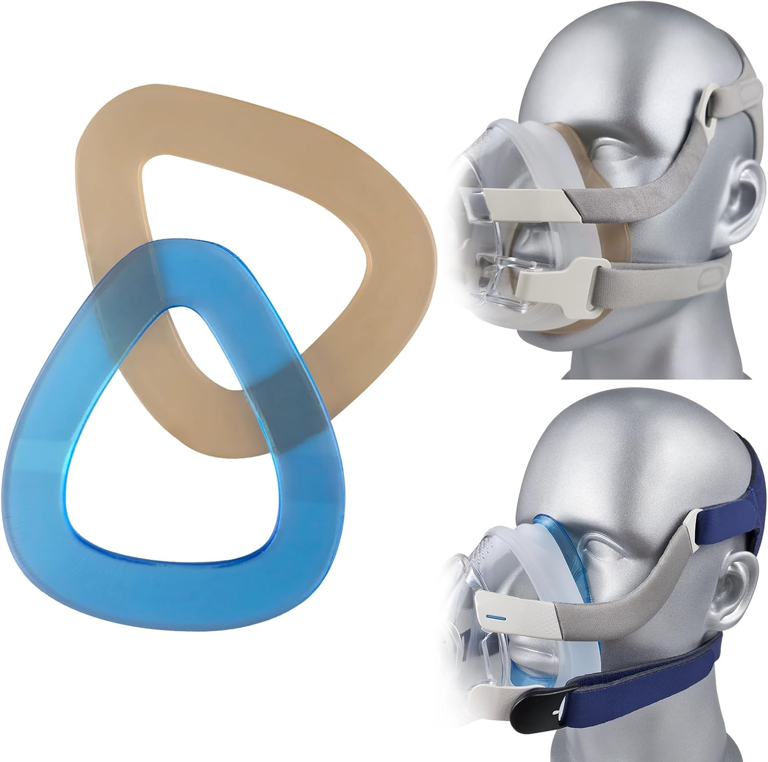 Upgrade CPAP Nose Pads Mask Liners for CPAP Full Face Mask Bipap Nasal Gel Pads for Sleep Apnea Users 2 Packs CPAP Supplies Full Face Mask Nose Gel Pads &ndash; Standard