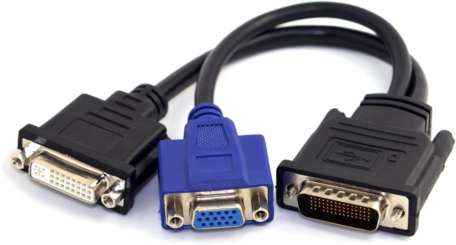 Cablecc Dms-59Pin Male to Dual HDMI 1.4 HDTV Female Splitter Extension Cable for PC Graphics Card DB-025-026-027-028-033-LIST DMS to HDMI+HDMI