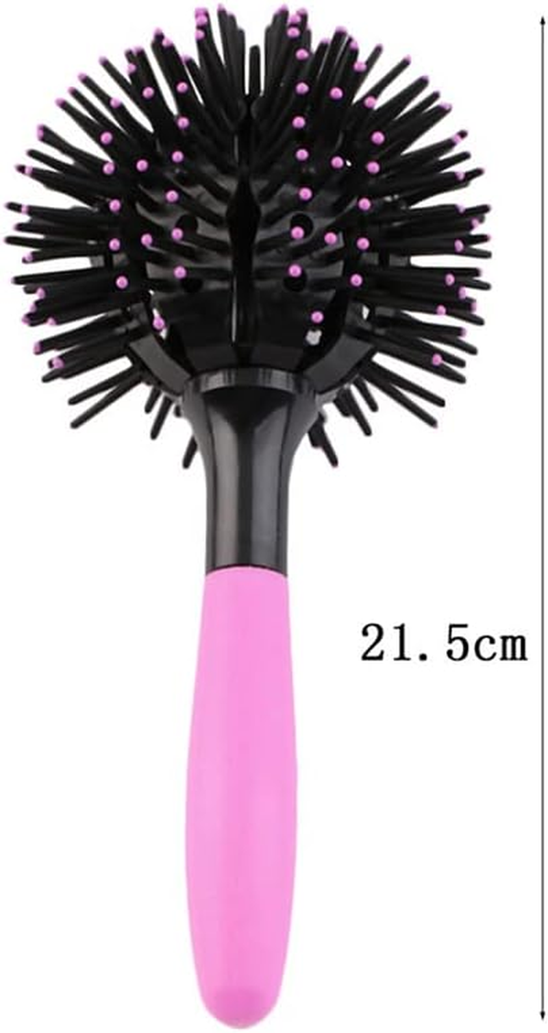 Generic round Ball Hair Brush, 3D 360 Degree Spherical Curl Styling Brush with Painless Soft for Scalp Massage and Growth for Girls with Long Fragile Wet Dry Wavy Coily Hair image number 3