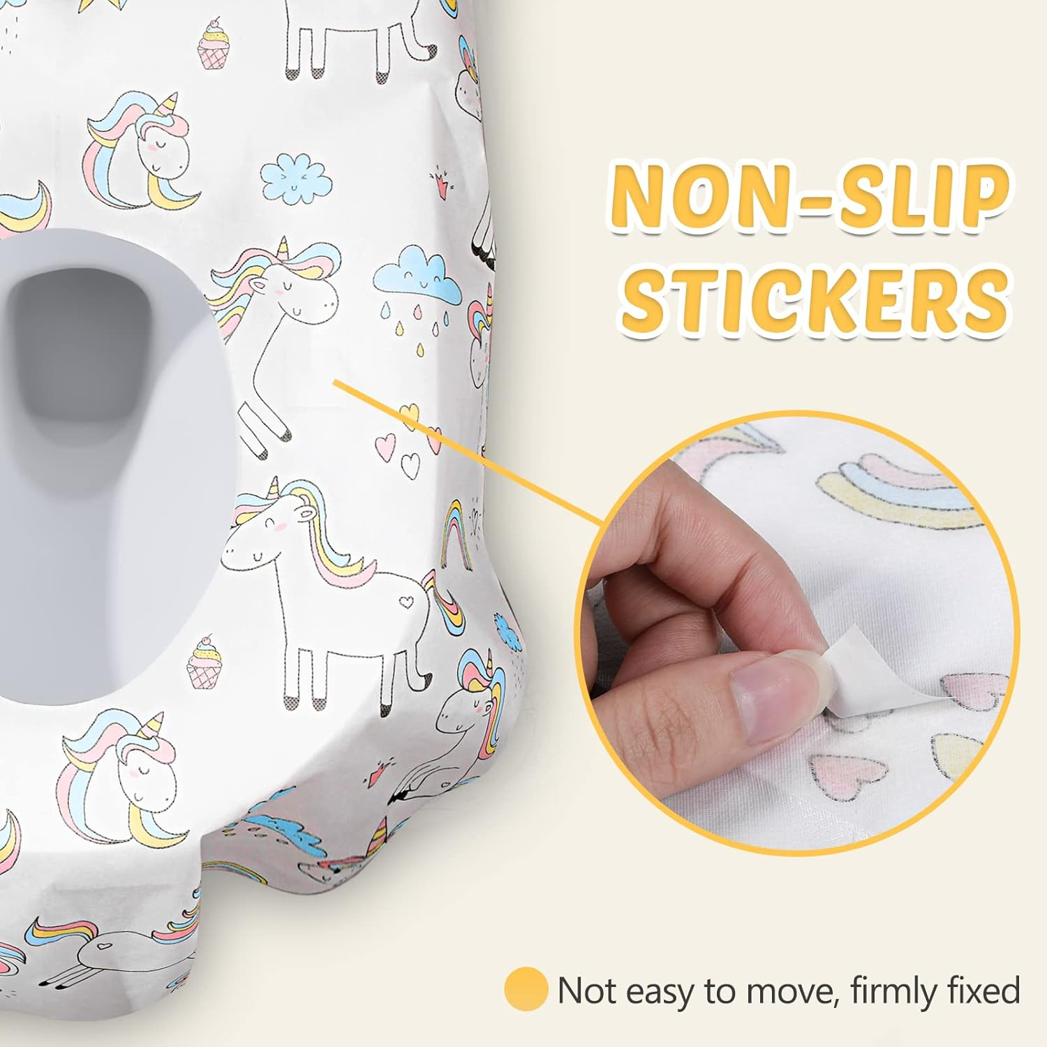 Mimorou 40 Pcs Toilet Seat Covers Disposable for Kids, Toddler, Extra Large, Unicorn Style image number 6