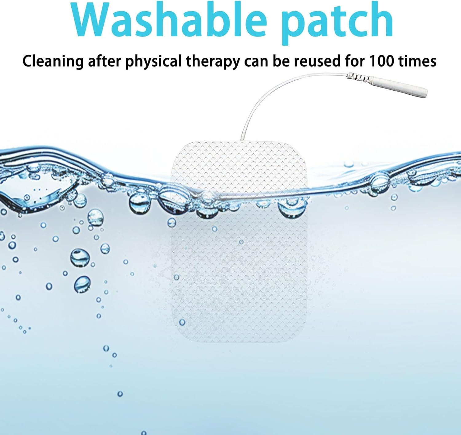 12 Pieces of Tens Machine Pads, Rectangular 5 * 6 Massage Patch Conductive Gel, Physiotherapy Electrode Patch, 2Mm Pin Connector Pin Type Non-Woven Fabric Compatible with Most Tens Machine image number 5