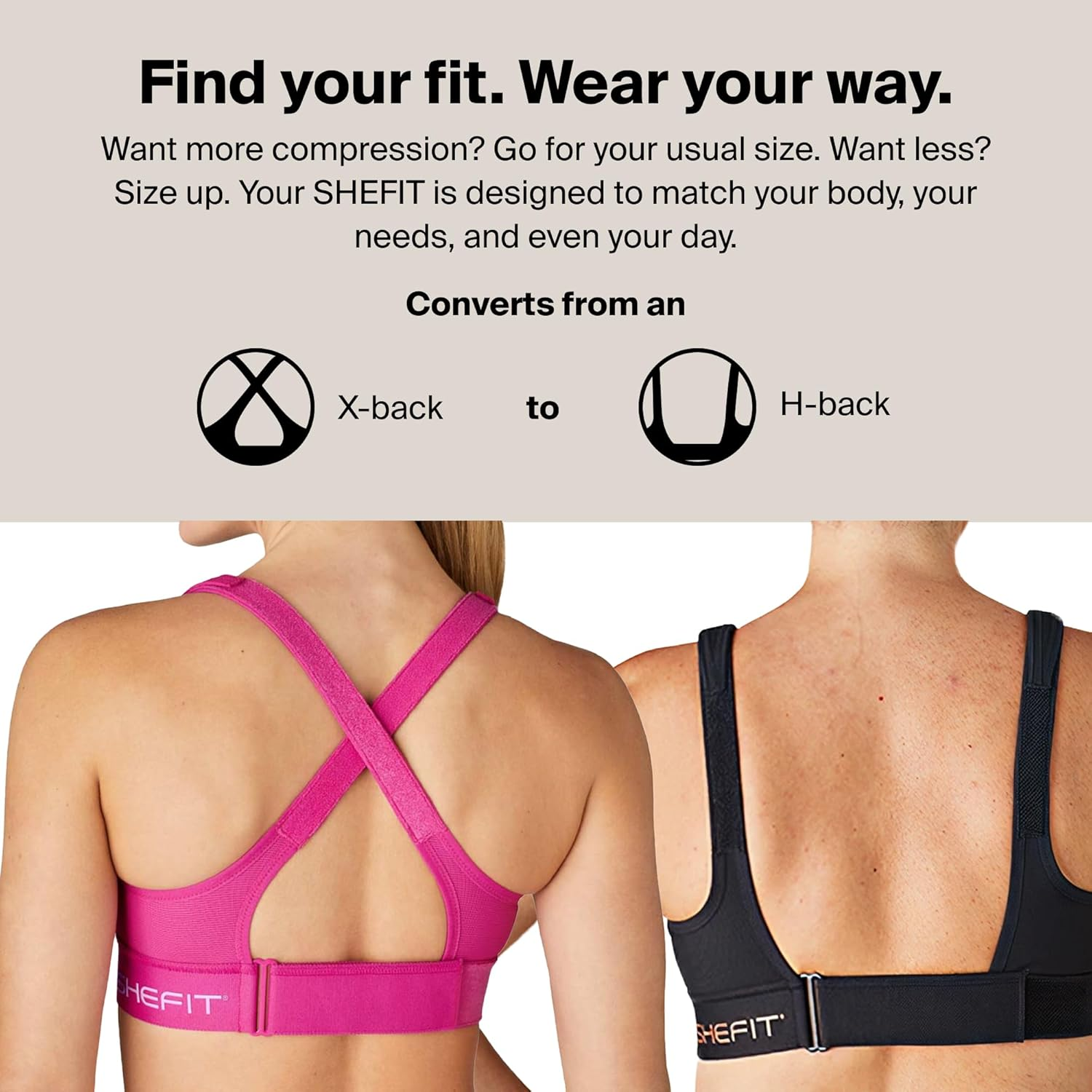 SHEFIT Ultimate Sports Bra for Women, High Impact Sports Bra image number 6