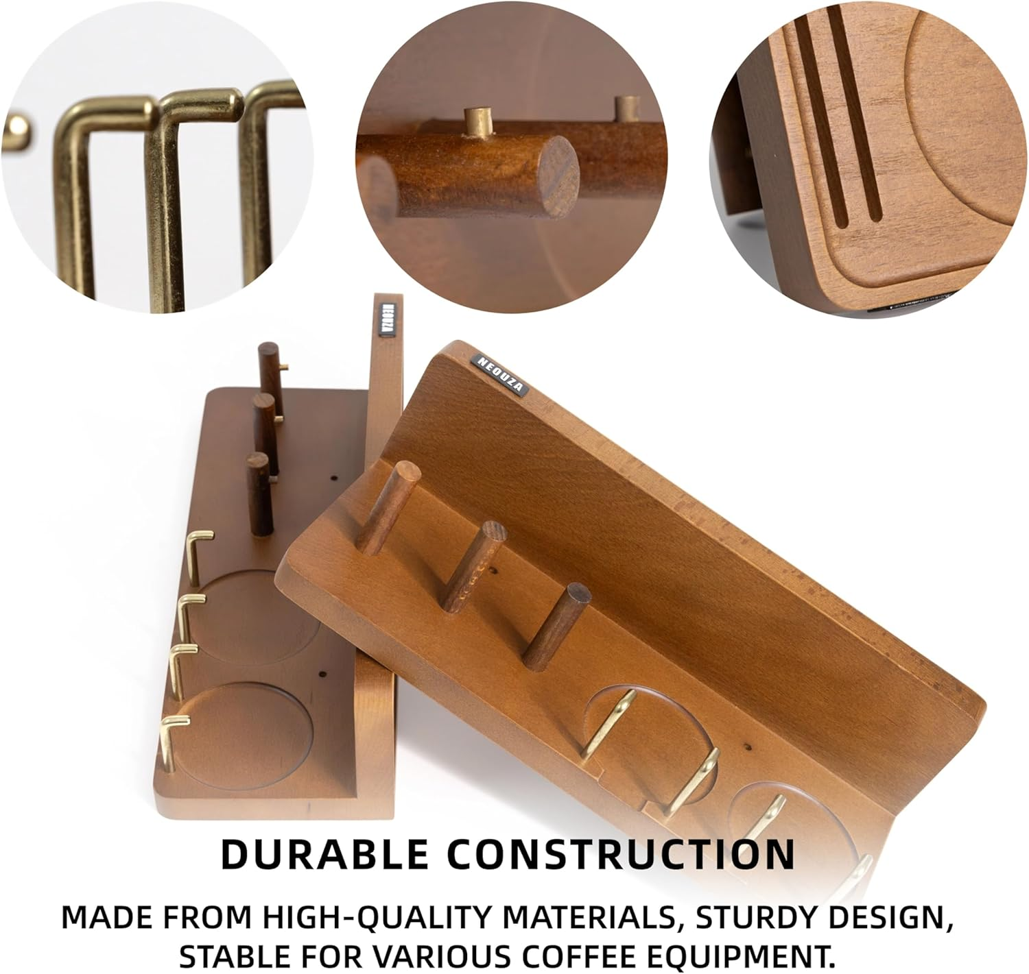 NEOUZA Espresso Accessories Holder Station Wall Mounted Organizer for 51/53/58Mm Coffee Tamper Distributor Portafilter Storage Shelf for Bar Home Office image number 3