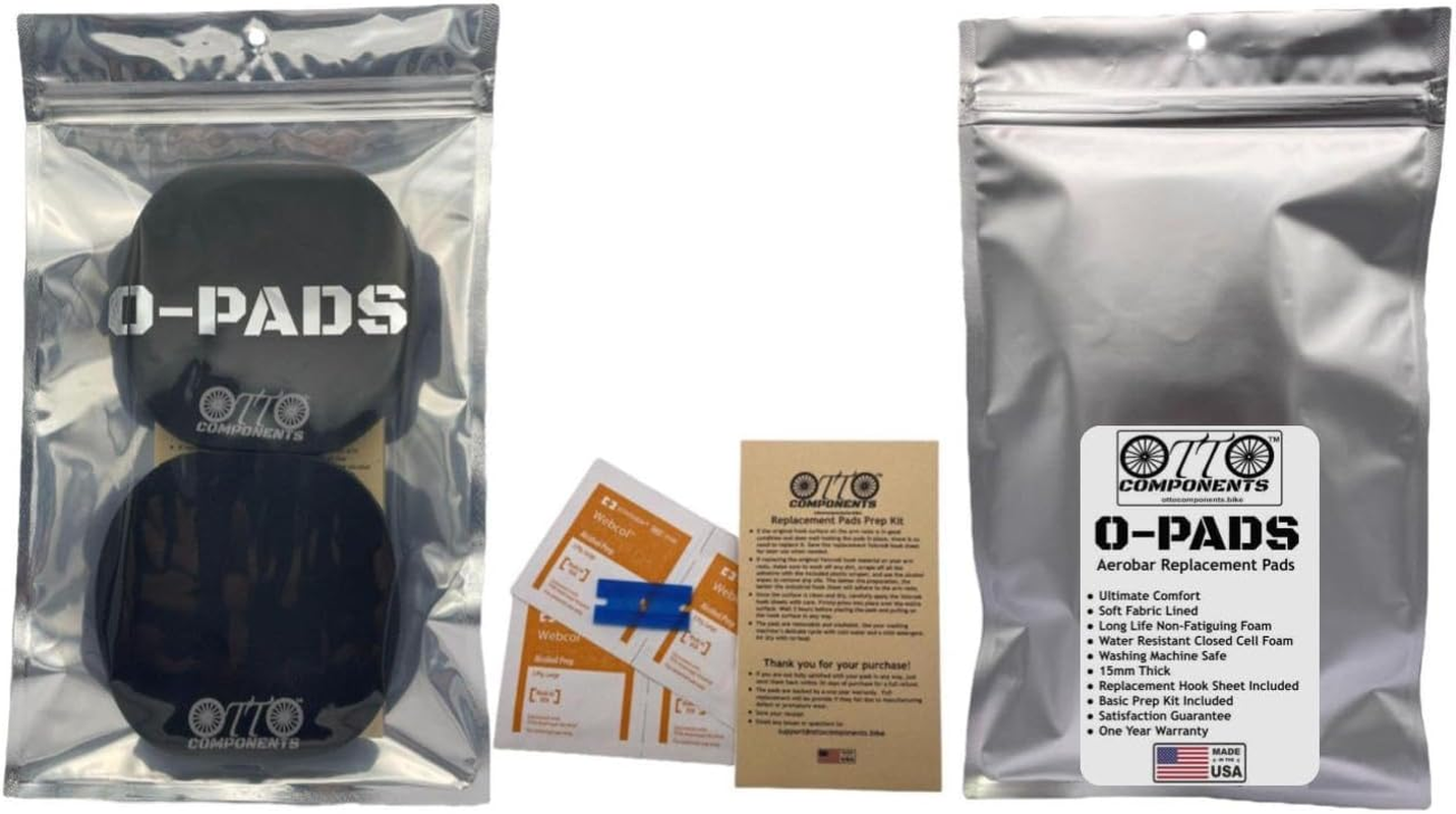 O-PADS Replacement Aerobar Arm Pads Compatable with 3T Aduro & P5 Pads with Hook Sheet for Triathlon and Time Trial Bikes image number 3