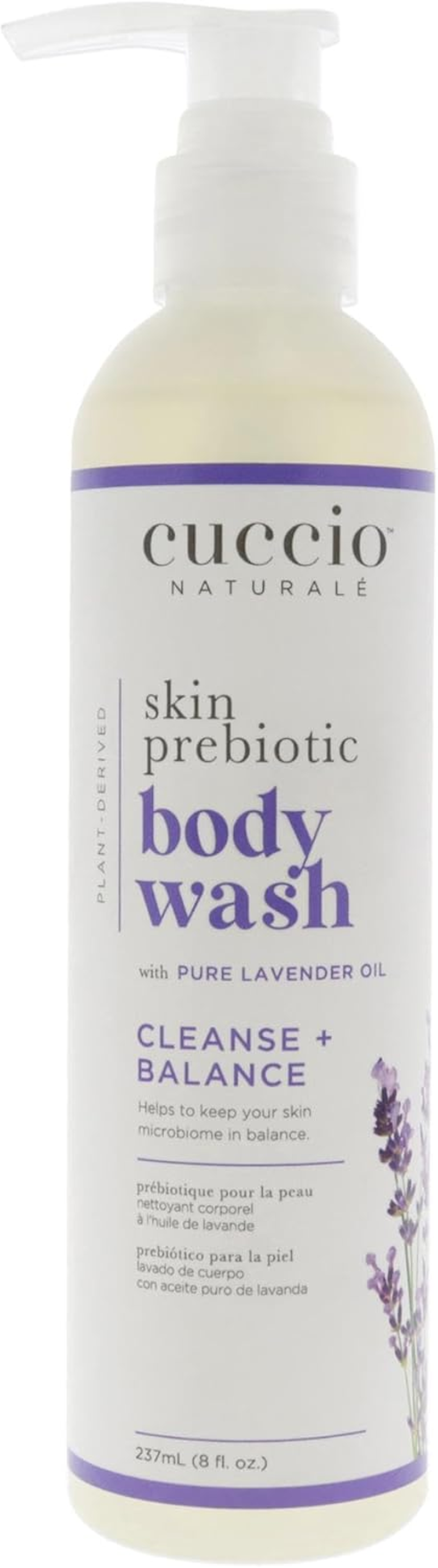 Cuccio Naturale Skin Prebiotic Body Wash - Lavander for Unisex 8 Oz Body Wash