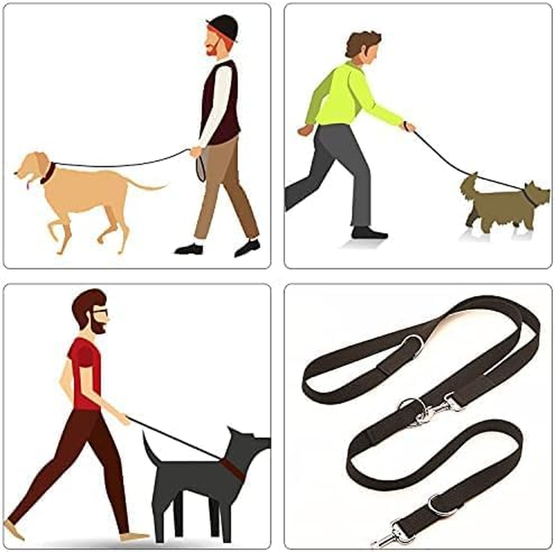 215 * 2.5Cm Multifunctional Dog Leash for Dogs,Adjustable Dog Leash,Double Ended Lead, Adjustable to 4 Different Lengths,For Two Dogs Walking (Black, 215 * 2.5Cm) image number 2