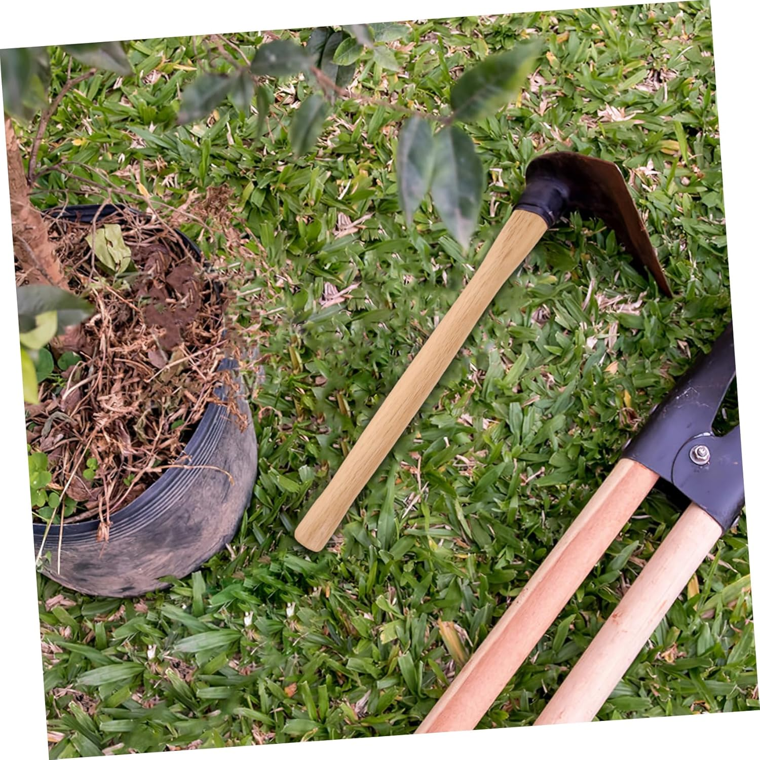 PHENOFICE Garden Hoe Wood Handle Replacement 36Cm Sturdy Oak Wood Handle for Hoe Tool Gardening Work Practical Garden Supply Accessory image number 6