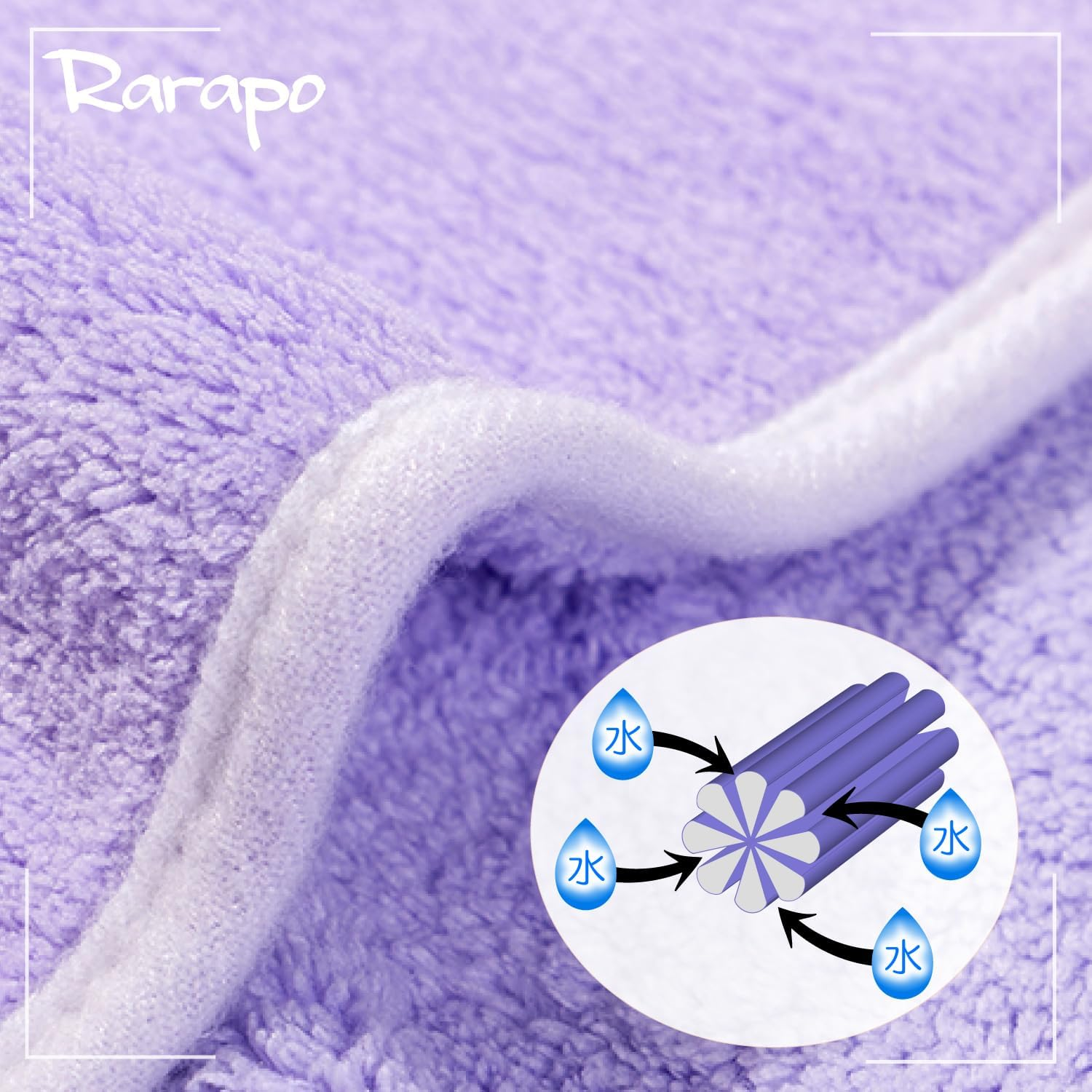 Rarapo 1 Piece Water Absorbing Fluffy Hair Cap image number 6