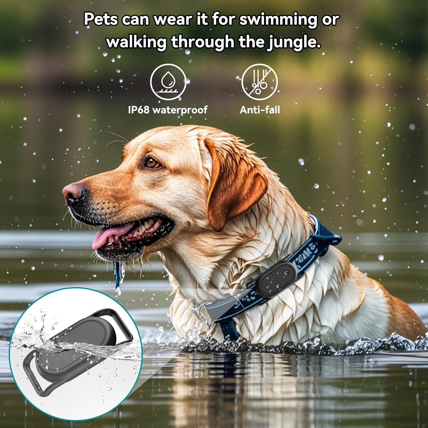 For Samsung Galaxy Smarttag2 Dog Collar Holder, 2 Pack Waterproof Silicone Case for Galaxy Smart Tag 2,GPS Tracker Smarttag2 Case for Pet Dog Cat Collars image number 4