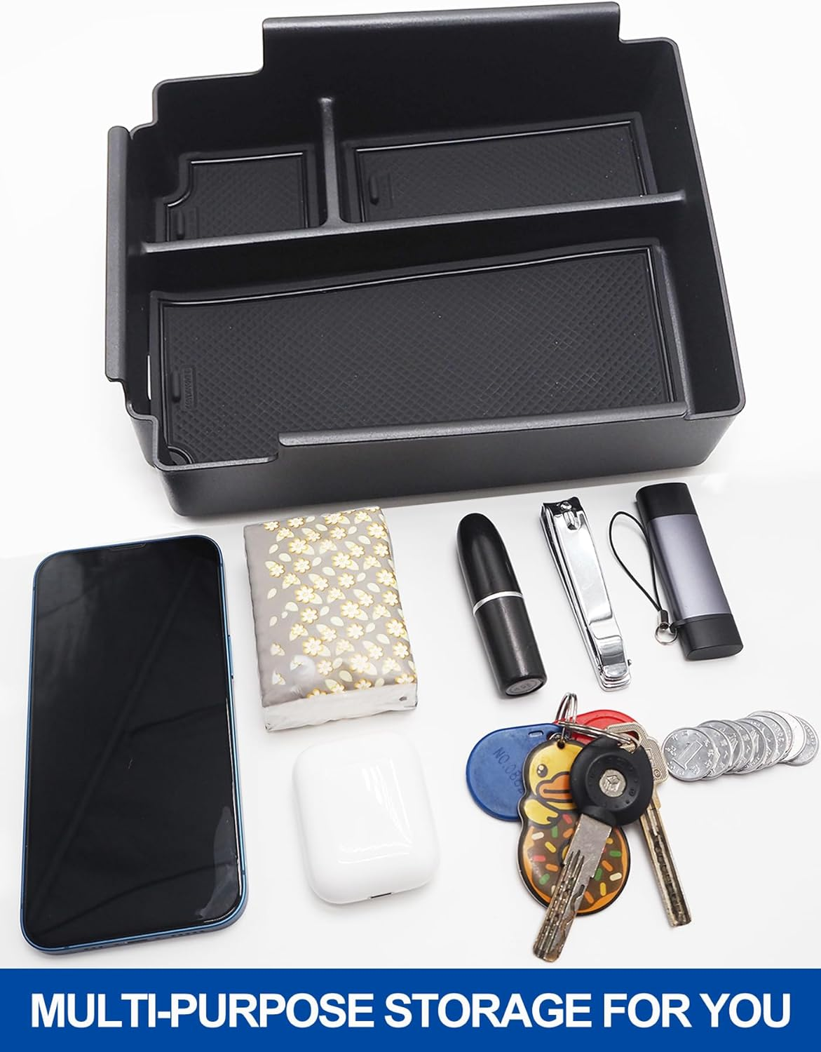 Center Console Organizer, Armrest Box Storage Tray for BYD Shark 6 2025 2024 Auto Pickup Accessories, Waterproof Car Armrest Box Insert Drawer Holder for BYD Pickup image number 5