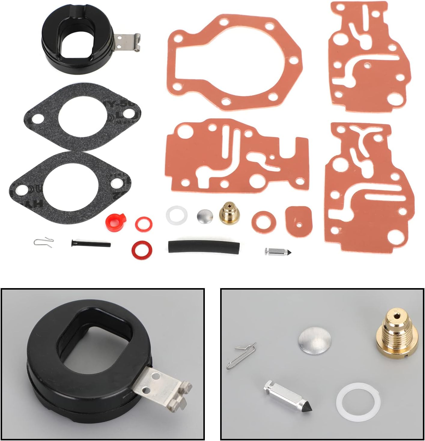 Areyourshop Carburetor Carb Rebuild Kit Fit for Johnson/Evinrude 6 8 9.9 15 20 HP 0439073 image number 6