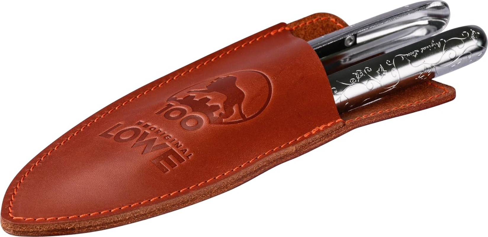 Original L&Ouml;WE 5, 100Th Anniversary Edition - Professional Garden Shears Anvil Scissors 5,100 Metal with Rustproof and Non-Stick Steel Blade Together with Handmade Leather Holster image number 6