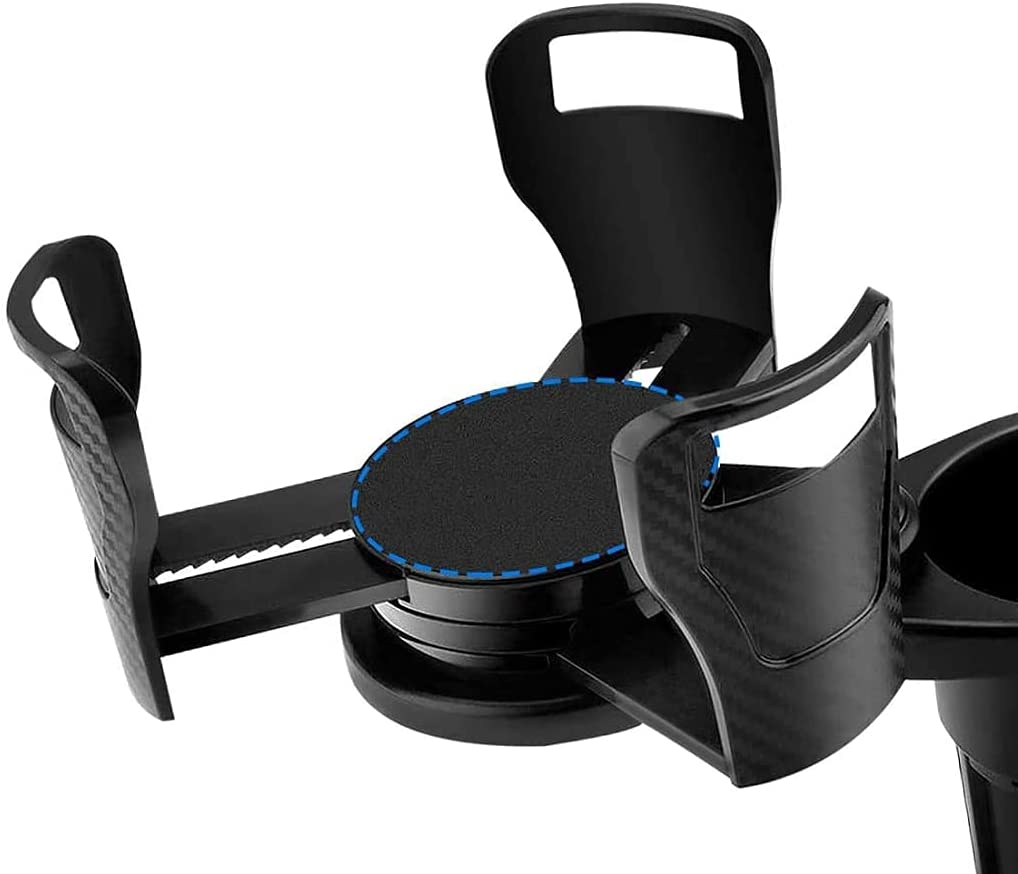 Universal Car Dual Cup Holder Adjustable Cup Stand,2 in 1 Multifunctional Car Cup Holder Expander Drink Can Coffee Bottles Adapter Stand with 360&deg;Rotating Base for Car/Marine/Caravan image number 3