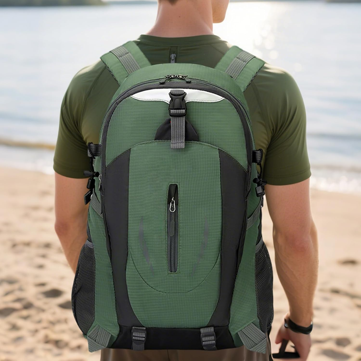 Hiking Backpacking Packs - Hiking Pack Outdoor Backpack,Waterproof Rucksack Large Storage Organizer for Mountaineering Trekking Travel Outdoor Sports Climbing Cycling image number 6