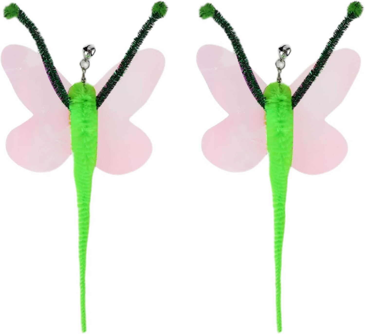 CAPASTEC Pack of 2 Cat Wand Replacement for Pet Interactive, Green, Caterpillars image number 1