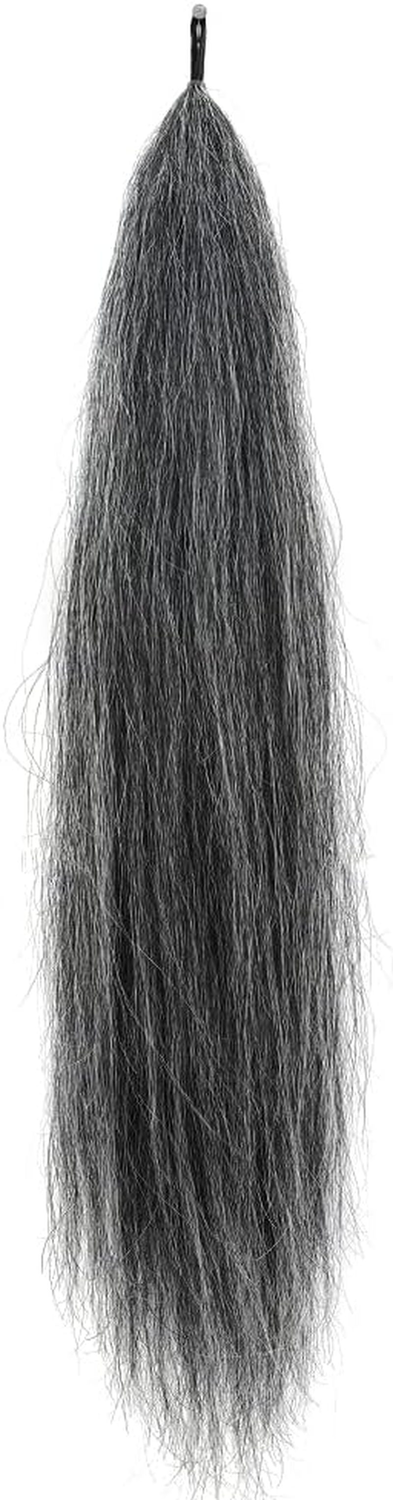 Horse False Tail Wig Tail Extensions, 71Cm - 76Cm Long and Single Thickness 170G (Dark Grey)