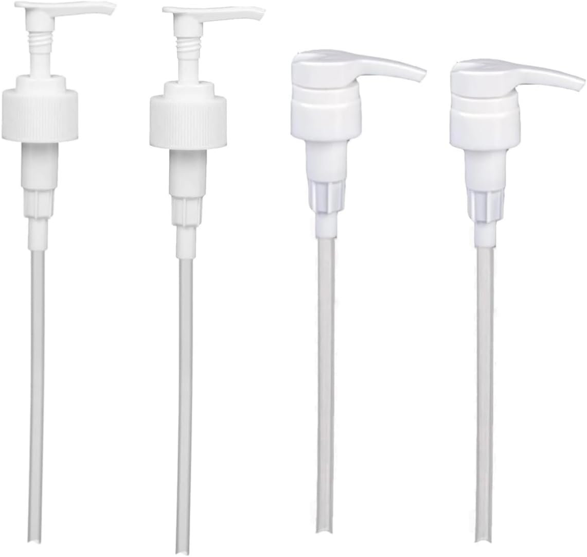 4 PCS Universal Shampoo/Conditioner Dispenser Pump,Ywbfove Leak Proof，Fits 1 L/33.8 Oz Bottles, 28/410 Neck Size,Replacement Bottle Pump Top for Soft Hair Product,Body Wash,Lotion(White) image number 3