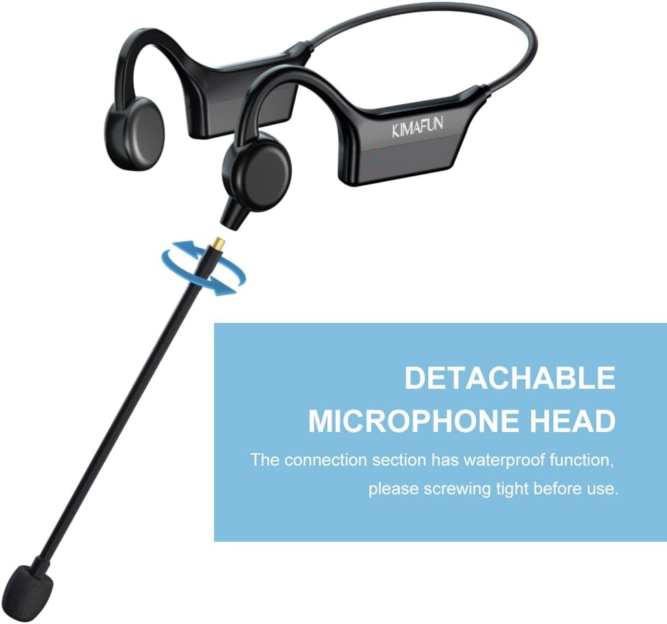 KIMAFUN 2.4G Fitness Headset Wireless Microphone, IP67 Waterproof Sweatproof Microphone for Water Aerobics, Swimming Coach, Fitness Instructor, Yoga, Spinning, Training, Teaching, Speakers, GWP91 image number 5