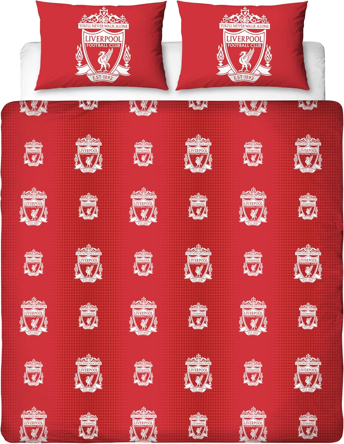 Liverpool FC Official Double Duvet Cover Set, Crunch Design | Red Reversible 2 Sided Football Bedding Cover | Official Merchandise Including Matching Pillow Cases | Polycotton image number 4