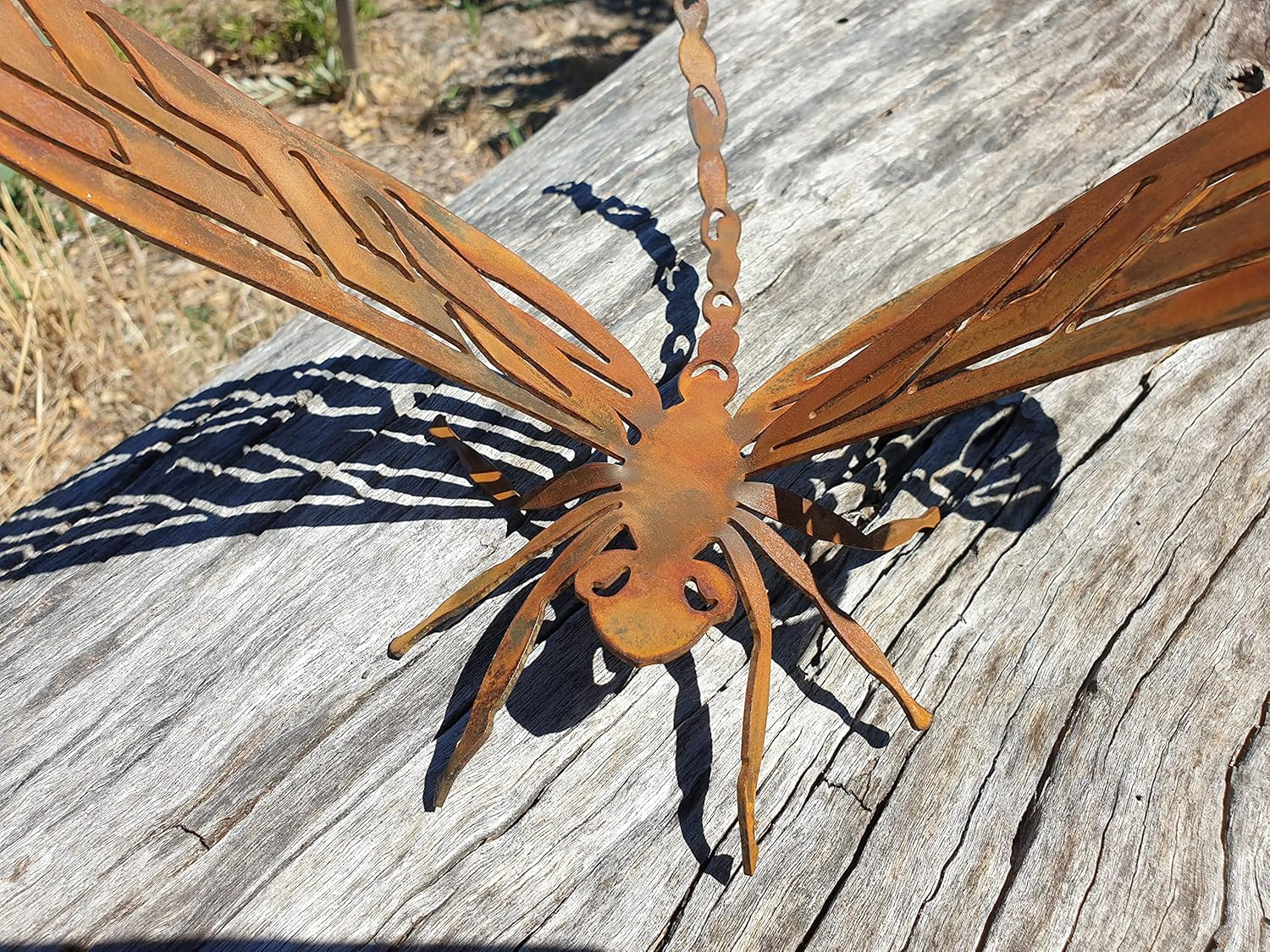 Dragonfly - Australian Made Rusted Metal Garden Art image number 5