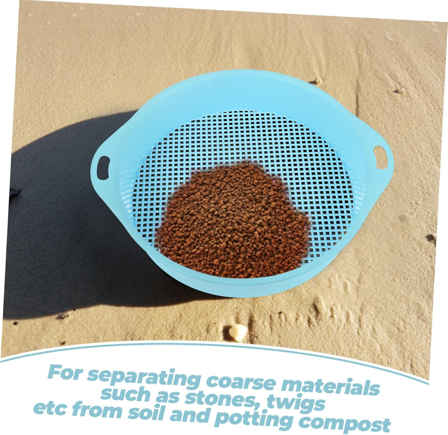Yardenfun Lightweight Abs Material Garden Soil Sifter Sifting Pans for Easy Use Carry