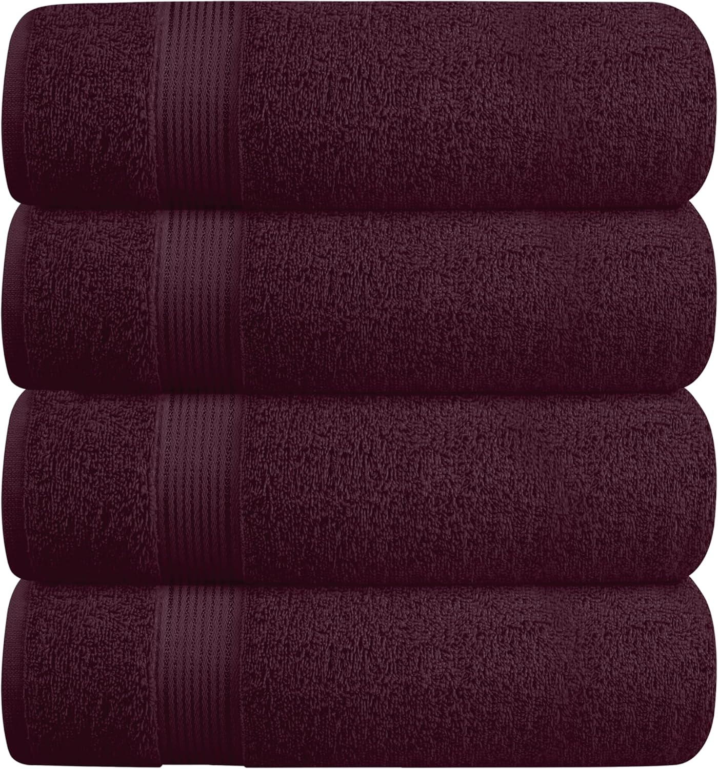 BELZZI Home Ultra Soft 4 Pack Oversized Bath Towel Set 27X54, Cotton Compact Bath Towels, Highly Absorbant Eco-Friendly Quickdry & Lightweight Towel, Ideal for Gym Travel Camp Pool - Light Grey