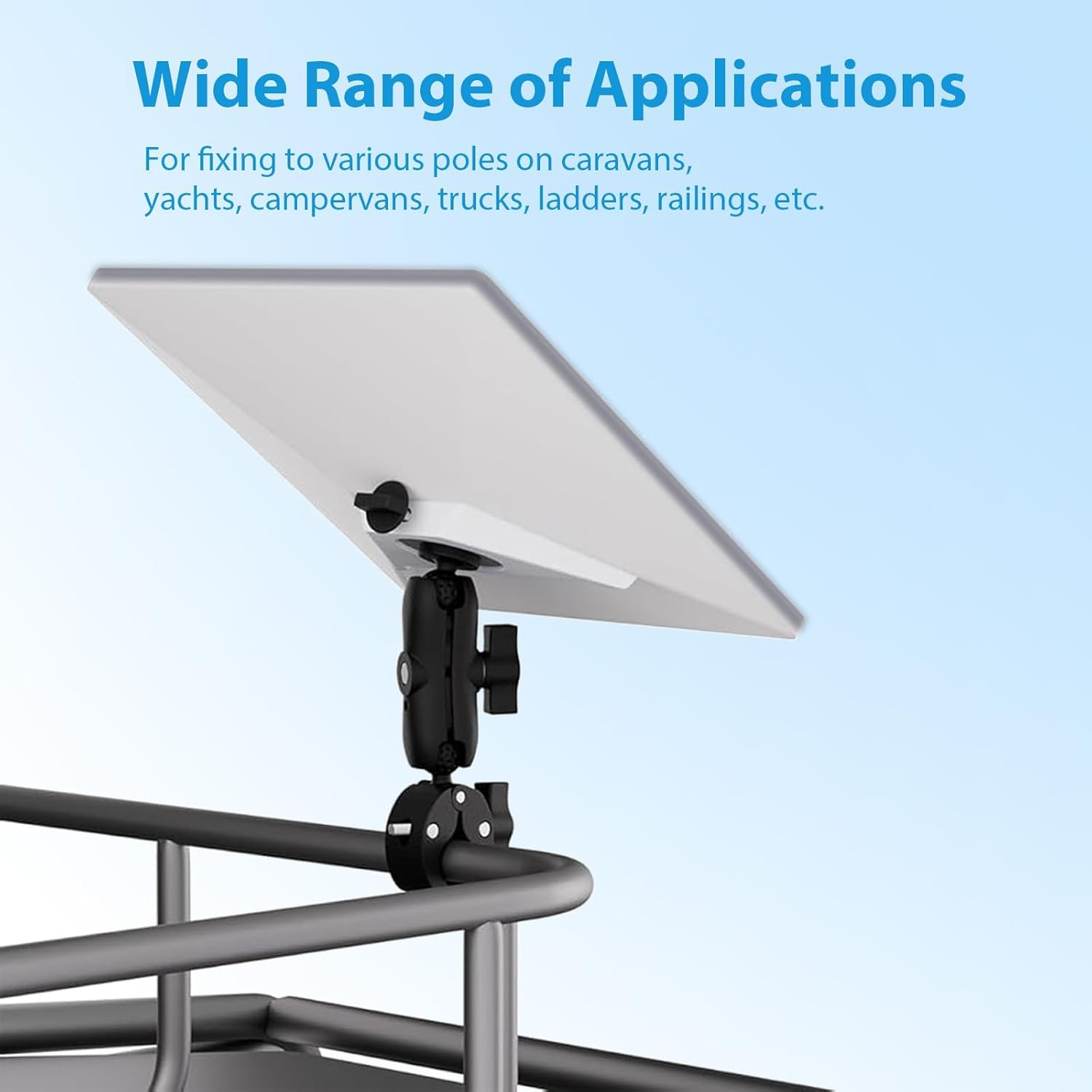 Starlink Mini Mount, Starlink Gen 3 RV Ladder Mount, Starlink Mini Roof Mount, Adjustable V3 Mount for Rv/Yacht/Camper/Guardrails, Starlink Mini Accessories Kit, Compatible with Original Pipe Adapter