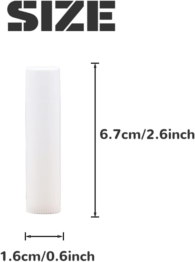 Empty Lipstick Container Lip Gloss Tubes, 24Pcs Travel Lip Balm Tube Containers, round Bottle Lipstick Container with Cap, round Plastic Lips Balm Tube, White image number 2