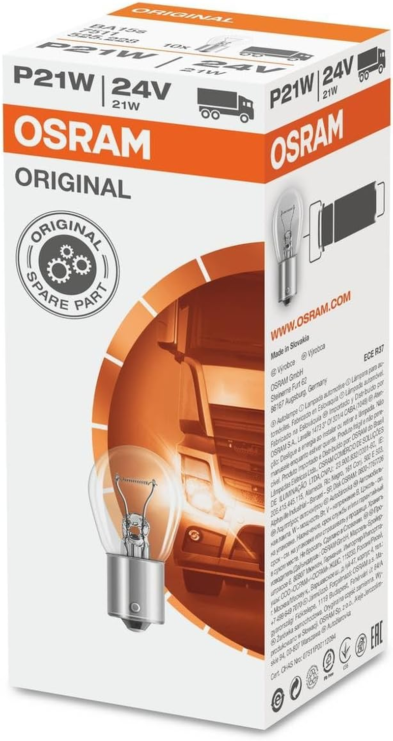 Osram 24 V 21/5 W Bayonet Globe Indicator Bulb (Pack of 2) image number 1