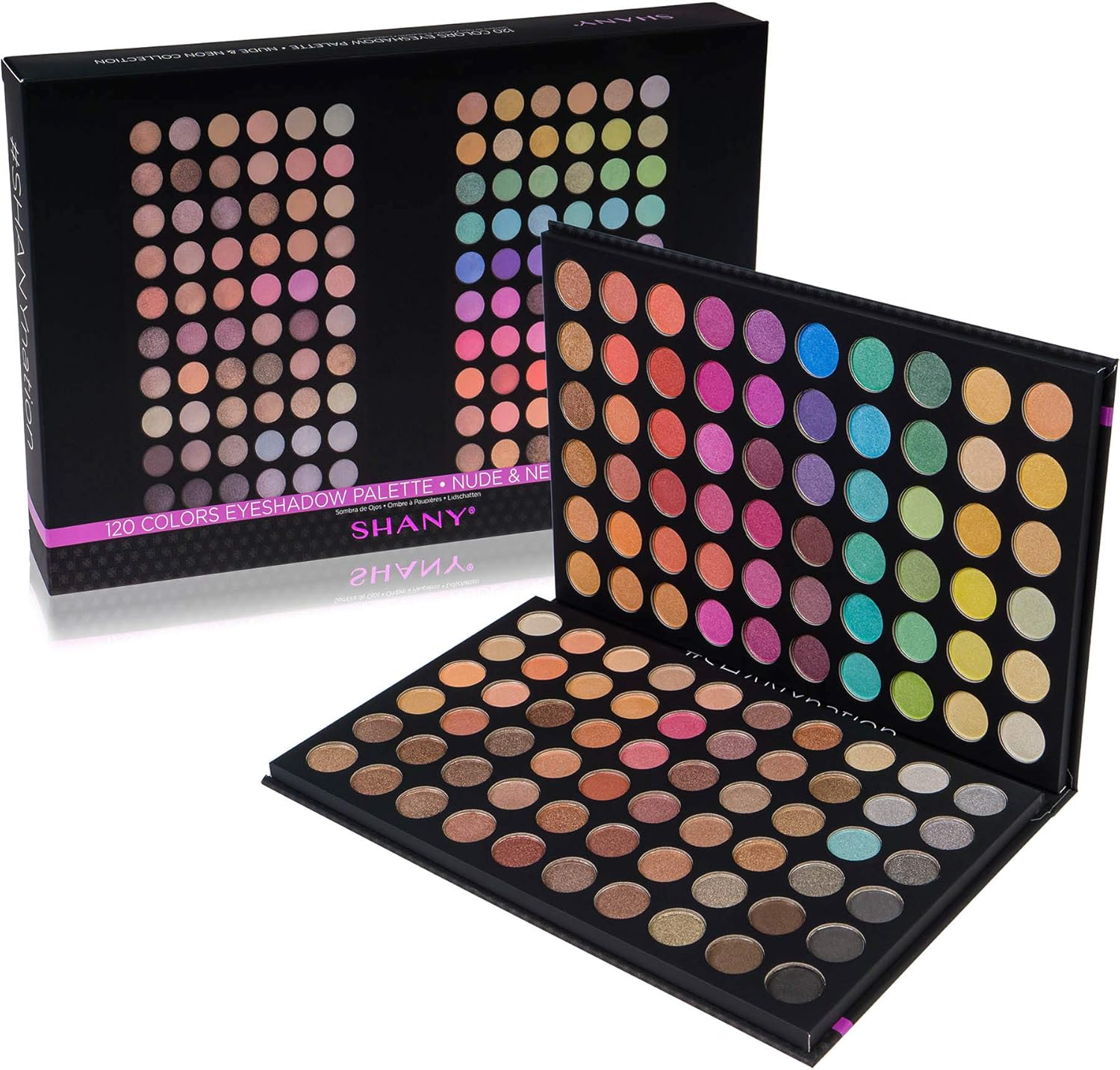 SHANY Ultimate Fusion Eyeshadow Palette (120 Color Eyeshadow Palette, Natural Nude and Neon Combination), Net Wt. 120G image number 5