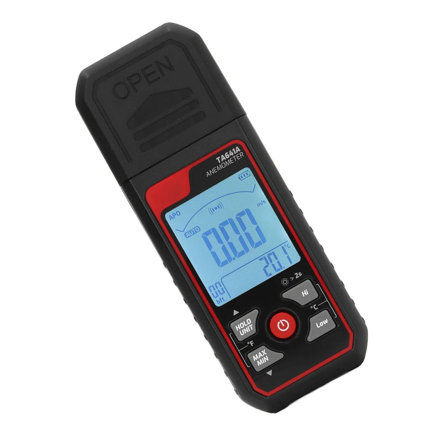 Tbest Handheld Digital Anemometer with 8 Blades, High Accuracy Wind Speed Meter 0.06‑30.0Ms-Ideal for Wind Speed Testing Gauges image number 3