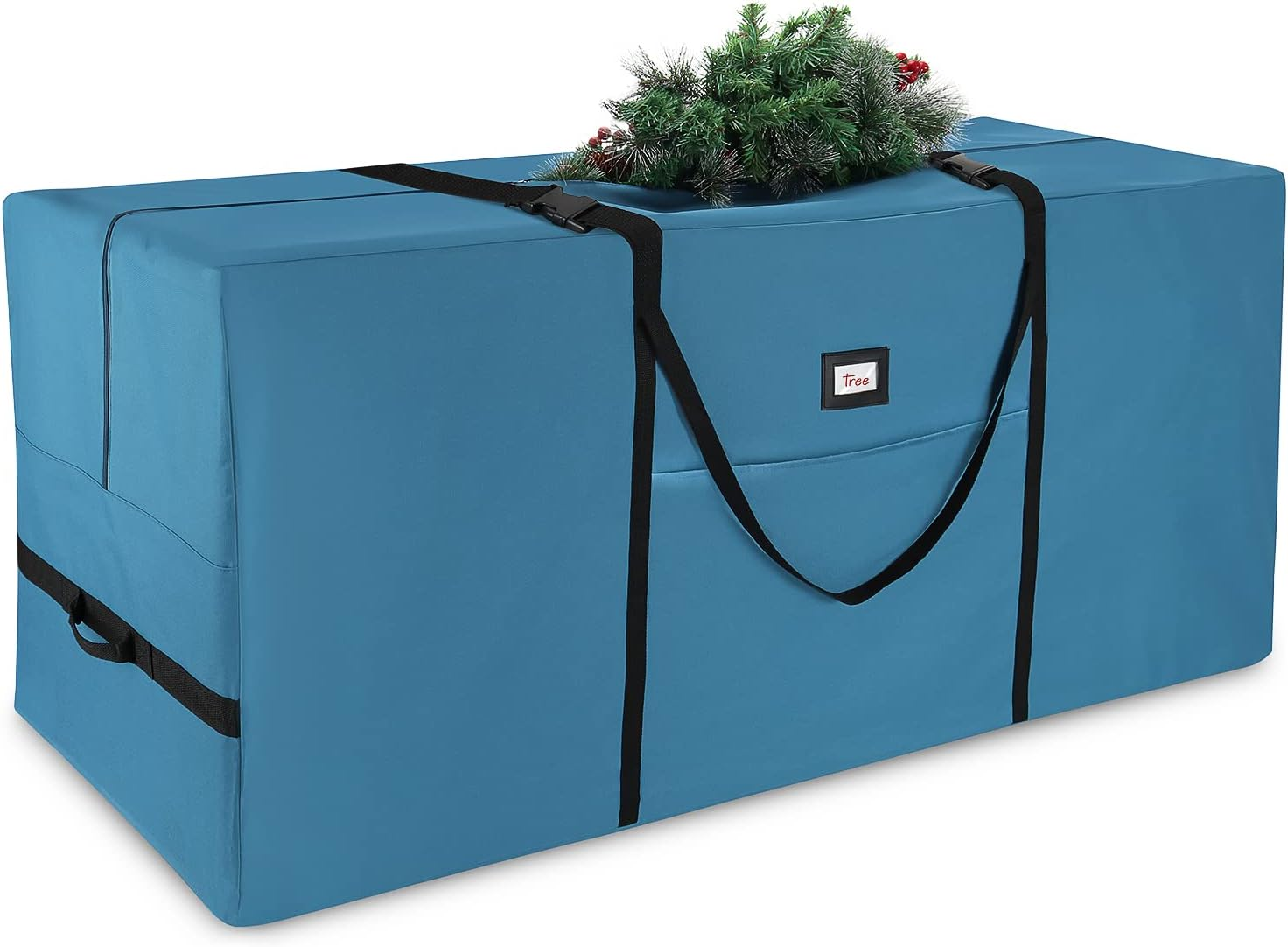 Hearth & Harbor Christmas Tree Storage Bag &ndash; Waterproof Christmas Tree Storage Box &ndash; Waterproof Christmas Tree Bag with Reinforced Handles & Dual Zipper &ndash; 600D Oxford &ndash; 9 Ft. &ndash; Pack of 1 image number 5