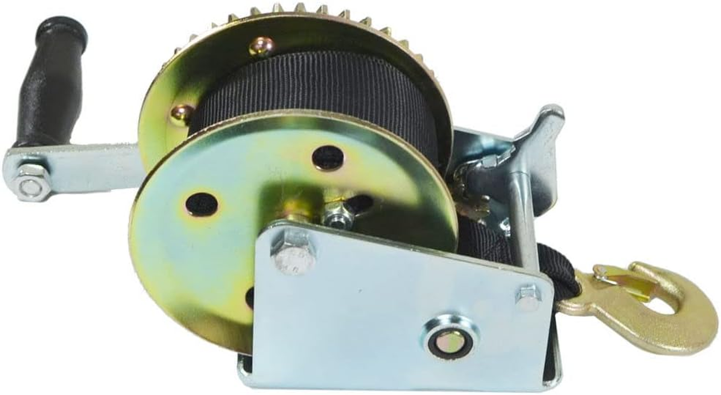 Hand Winch 1500Lbs/680Kg 2-Gears 8M Synthetic Cable Boat Trailer 4WD Winch image number 6