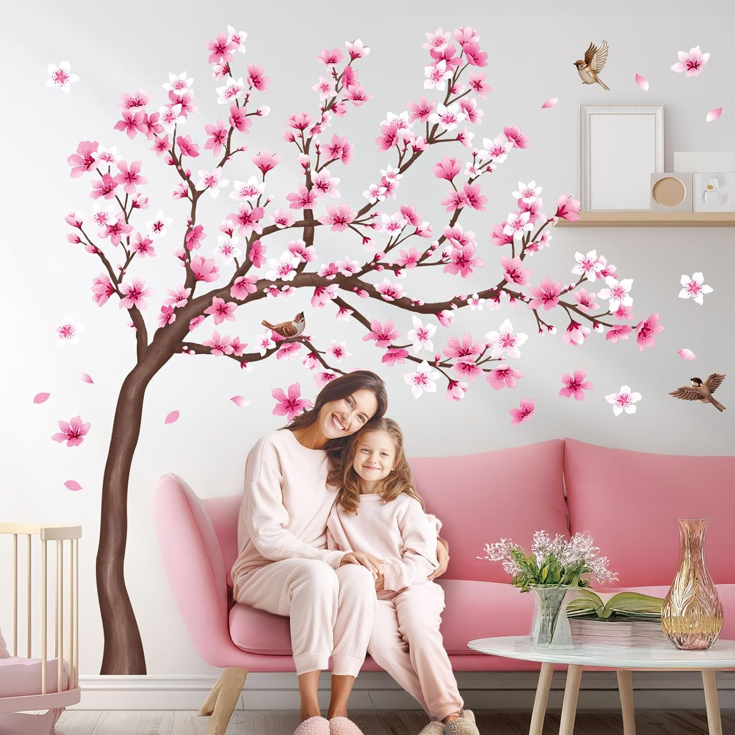 DECOWALL SG4-2306 Cherry Blossom Tree Wall Stickers Decals image number 6