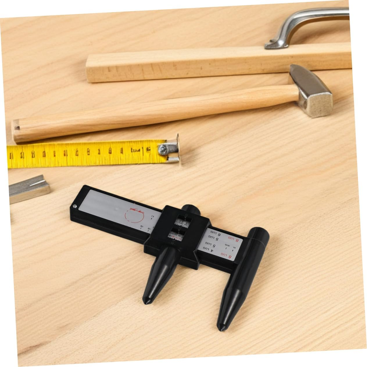 BESTOYARD Position Ruler for Precise Wheel Hub Measurement Engineering Tool for Modifications Woodworking and Automotive Applications image number 6