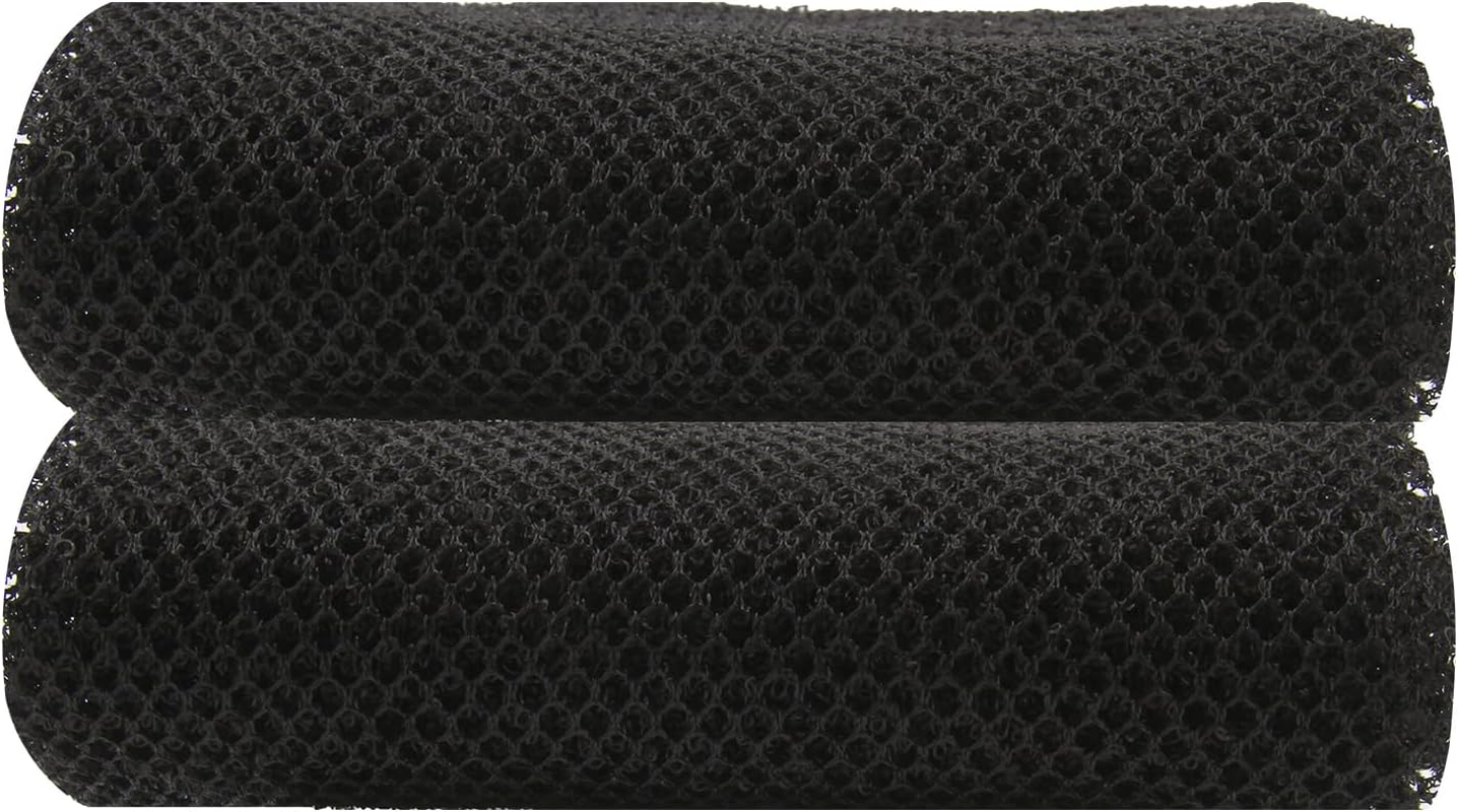 2 Pcs Black African Net Sponge (80X30Cm) - Authentic Extra-Large Exfoliating Bath Cloth, Deep Cleansing Body Exfoliator for Back, Legs and Scalp Premium African Bath Sponge for Smooth Skin image number 1