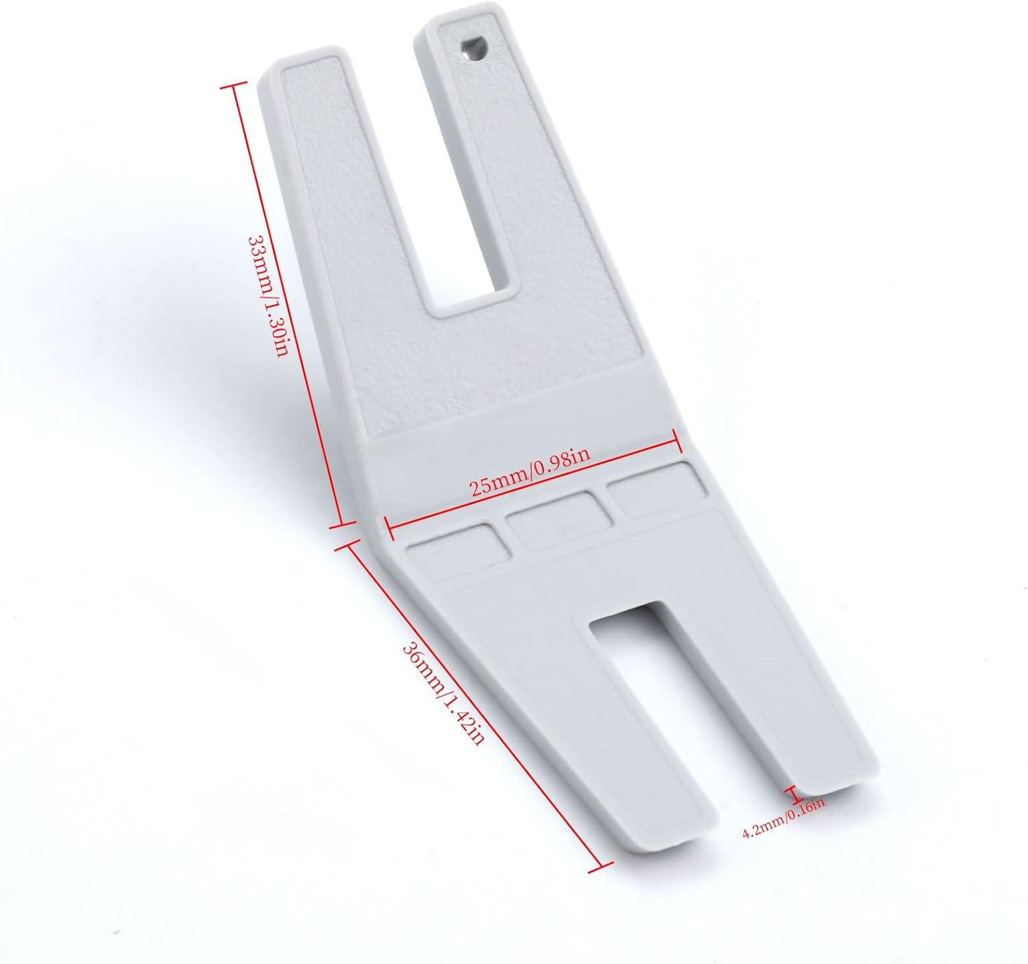 2Pcs Button Clearance Plate, Multifunctional Sewing Tool Button Reed Hump Jumper Presser Feet 413105601 Compatible with Husqvarna Viking Sewing Machine (White) image number 1