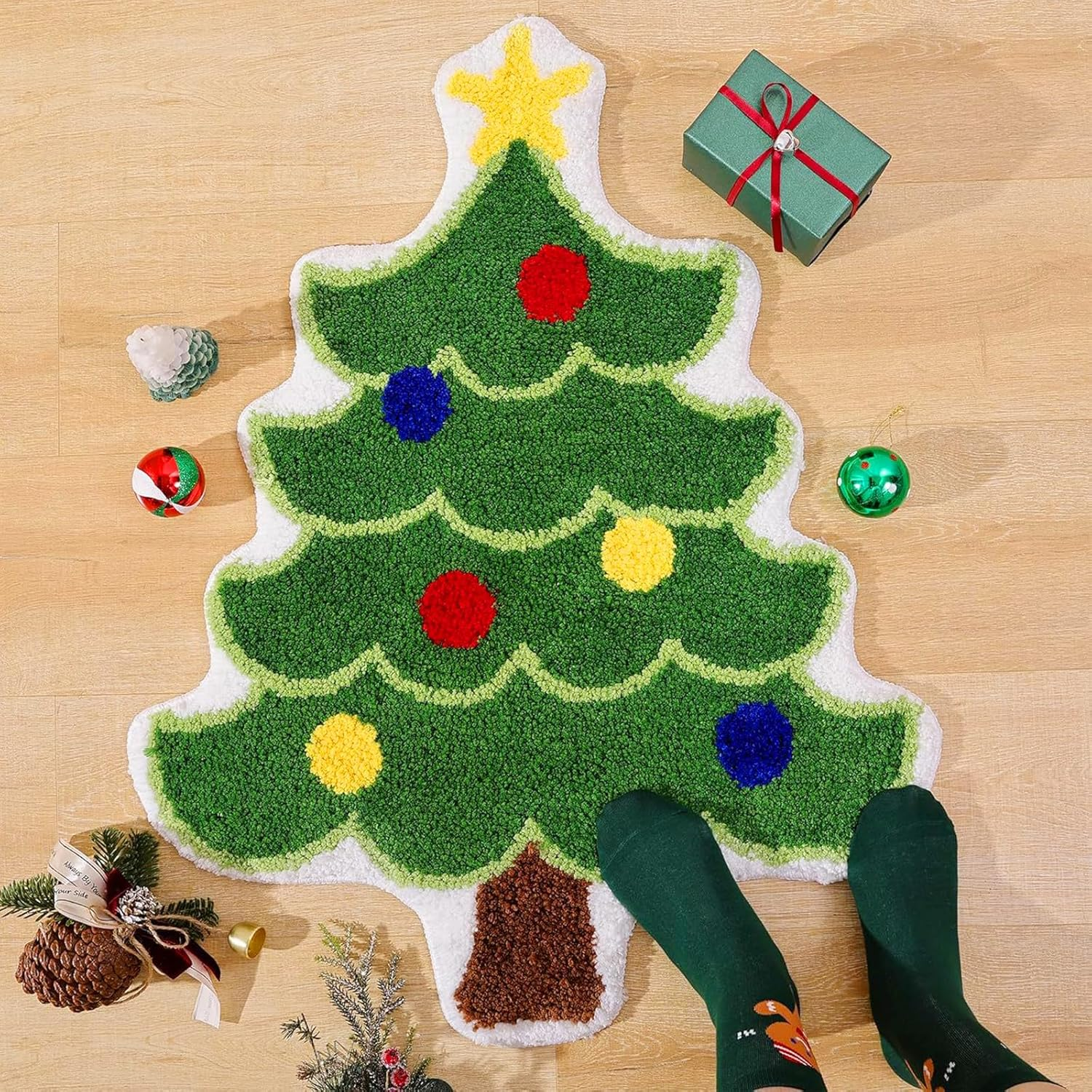 Bathroom Rug Mat, Cute Soft Absorbent Bath Rugs, Non-Slip Plush Shaggy Bath Carpet for Shower Floor, Toilet, Tub image number 1