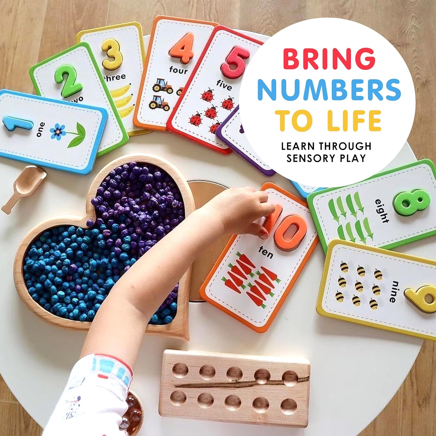 Curious Columbus Toddler Flash Cards &ndash; Jumbo Number Flashcards with Magnetic Numbers and Fractions &ndash; Maths Learning Games for Preschool, School and Homeschool Activities image number 2