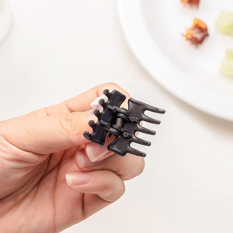 50 Pieces Mini Hair Clips for Women Girls Small Hair Clips Small Claw Clips Tiny Acrylic Pine Clips with Transparent Box (Matte Multicolours) image number 6