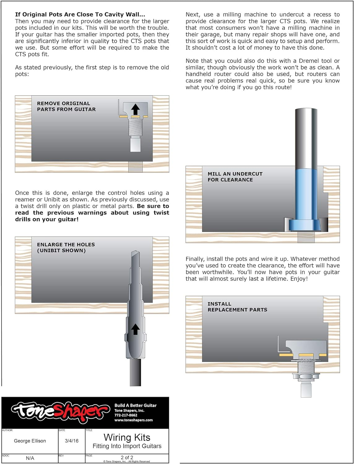 Toneshaper Guitar Wiring Kit, for ES-335 image number 2