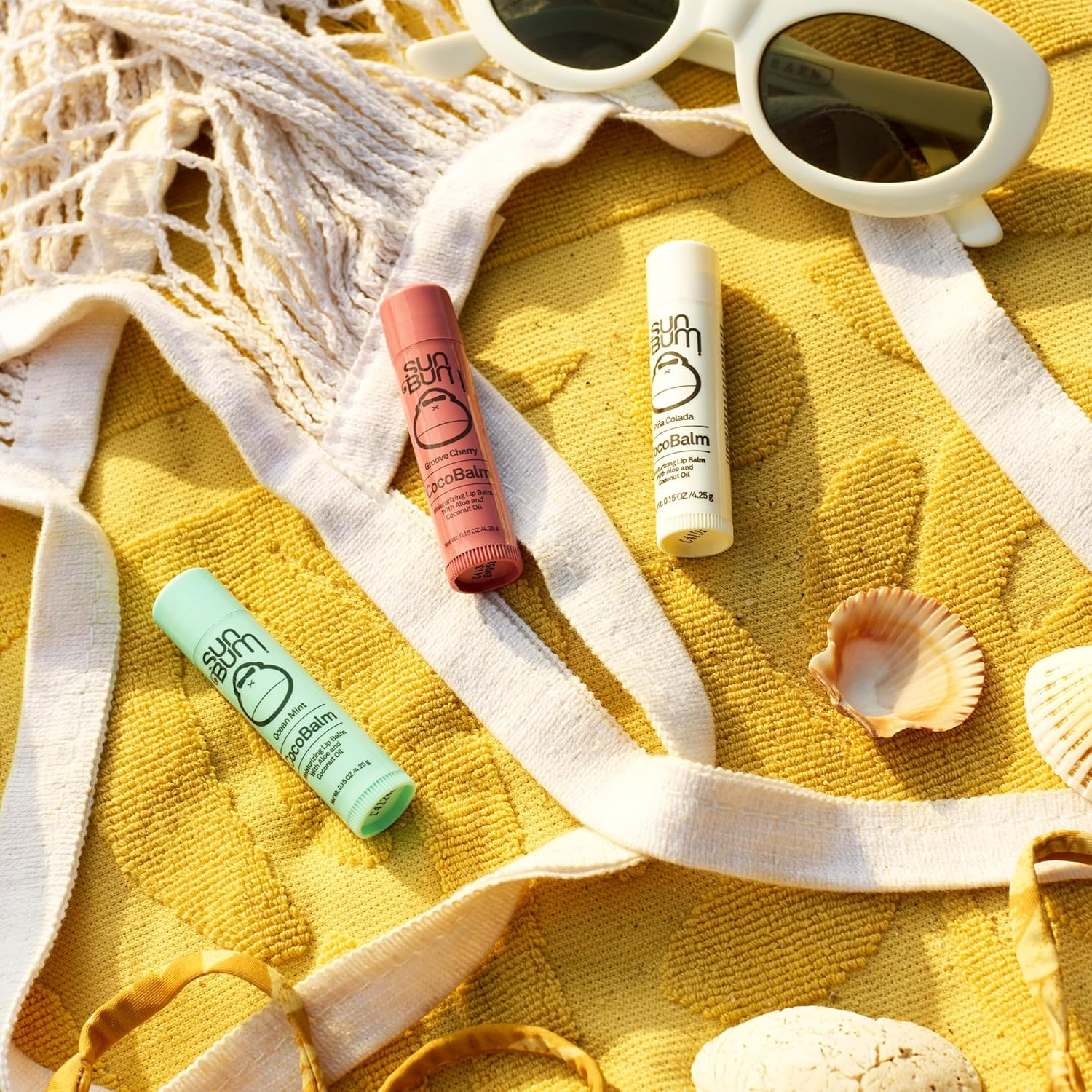 Sun Bum Cocobalm 3 Flavor Variety Pack - Ocean Mint, Pi&ntilde;a Colada, and Groove Cherry - Hydrating Lip Balm with Coconut Oil and Aloe Vera (0.15 Oz, 3 Ct) image number 6