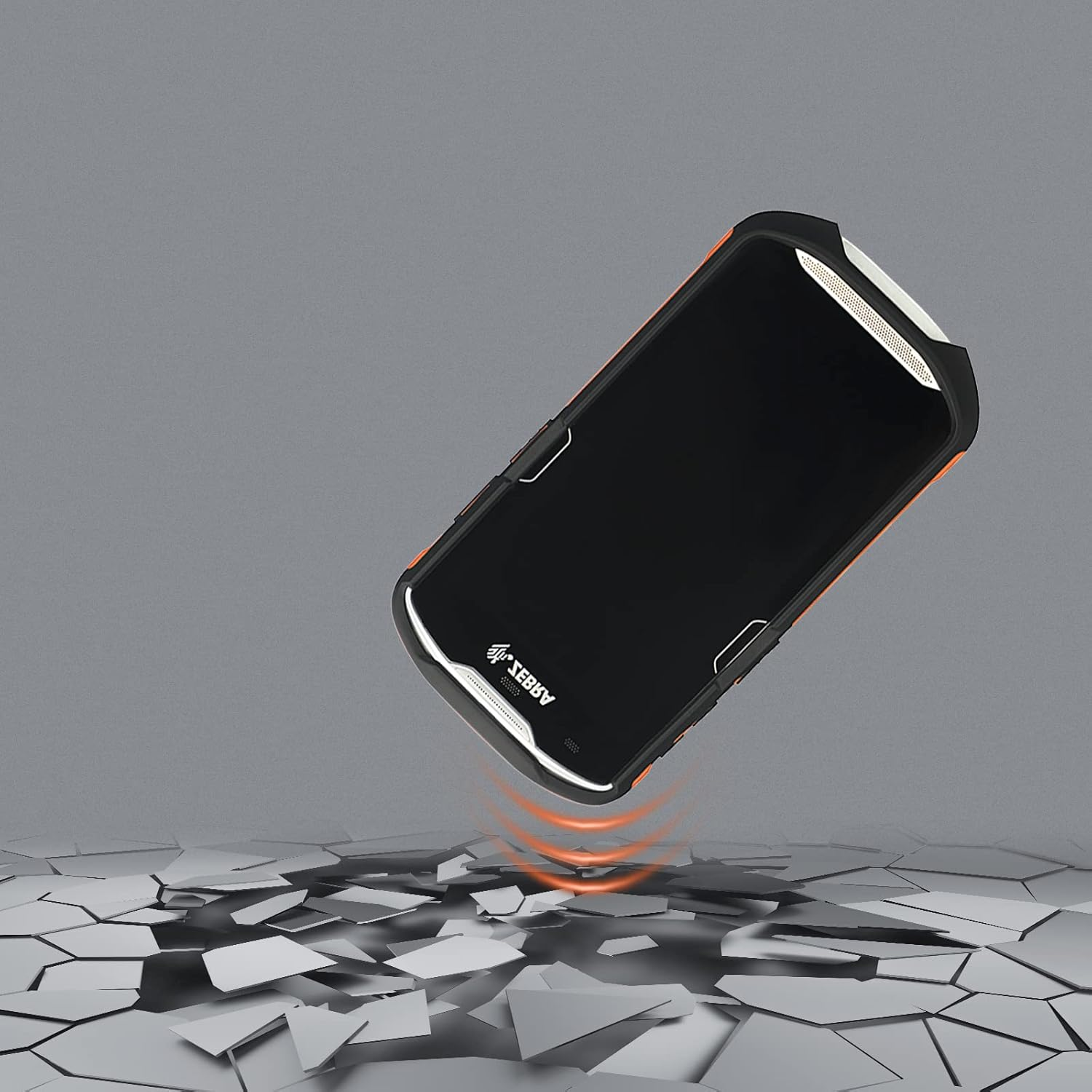 Protective Cover Case Rugged Boot with Hand Strap for Zebra TC51 TC52 TC56 TC57 Tc510K,Case for Handheld Barcode Touch Mobile Computer,Scanner Accessories (Orange) - Black image number 6