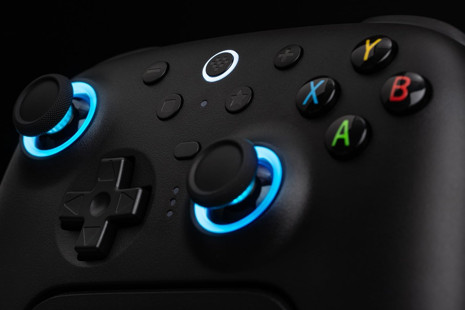 8Bitdo Ultimate 2 Wireless Controller for Windows & Android, Gaming Controller with TMR Joysticks, Switchable Hall Effect/Tactile Triggers, Motion Control, RGB Fire Ring, 8Speed Wireless Tech (Black) - Purple image number 6