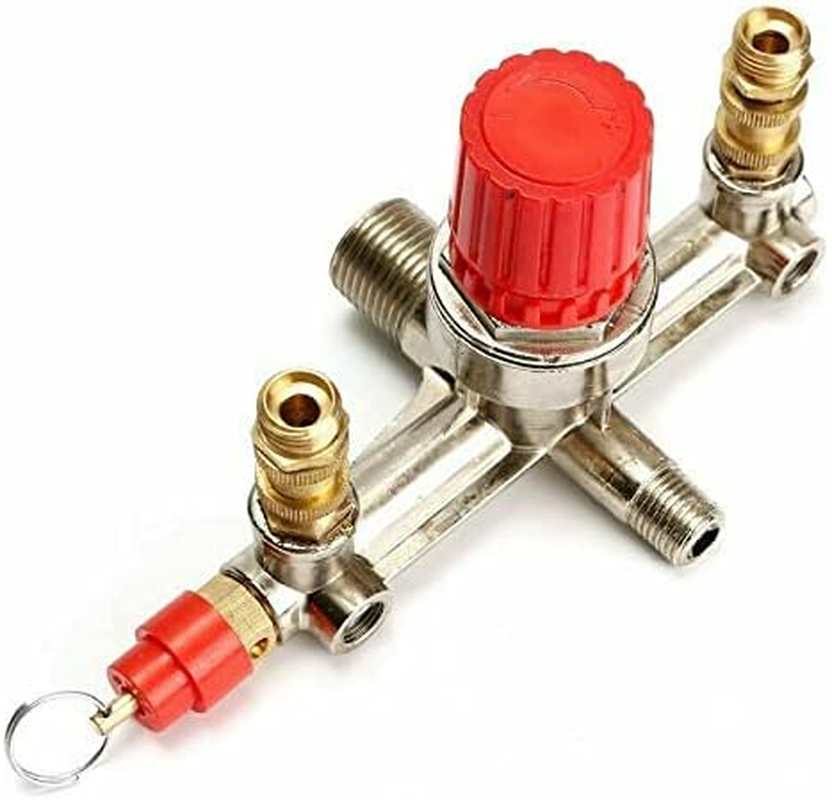 90-120PSI Air Compressor Pressure Switch Control Valve Manifold Regulator Gauges image number 3