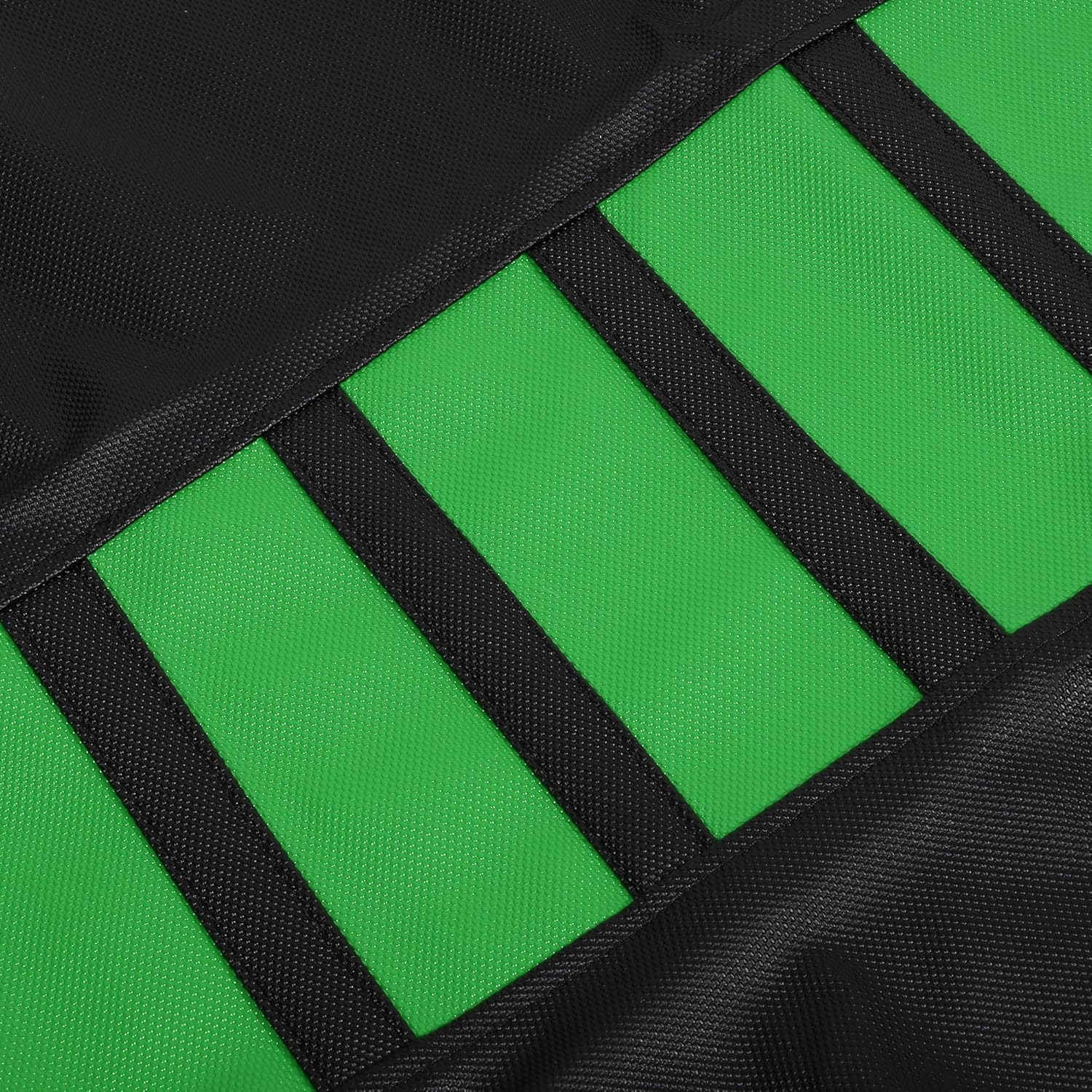 X AUTOHAUX Universal Motorcycle Pit Dirt Bike Faux Leather Soft Seat Cover anti Slip Seat Cushion Green Black image number 5